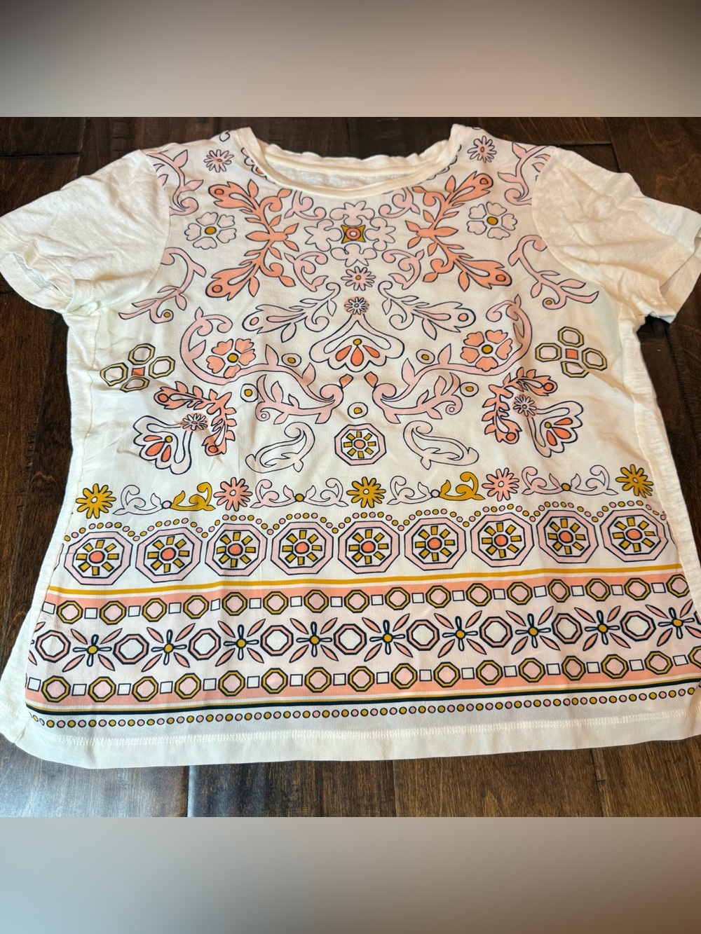 Tory Burch Kayla Mixed Media Top Silk Front Linen Back size Small Lightweight - Picture 2 of 8